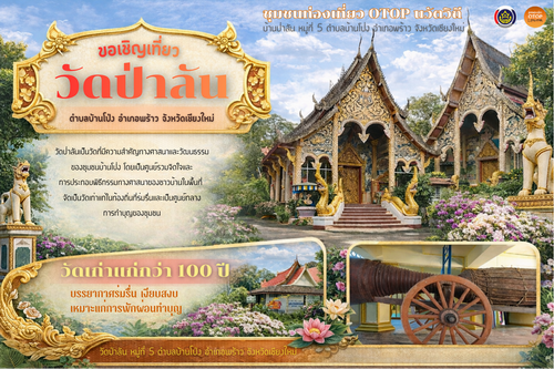 ชุมชนท่องเที่ยวOTOPนวัตวิถี บ้านป่าลันอำเภอพร้าว จังหวัดเชียงใหม่